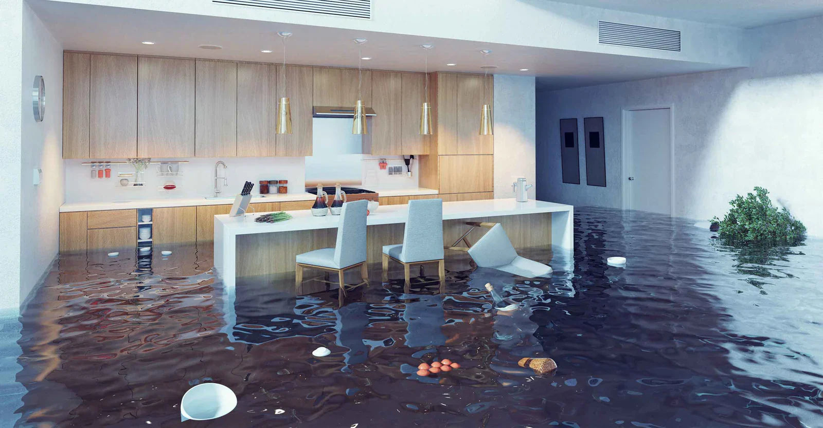water in living room