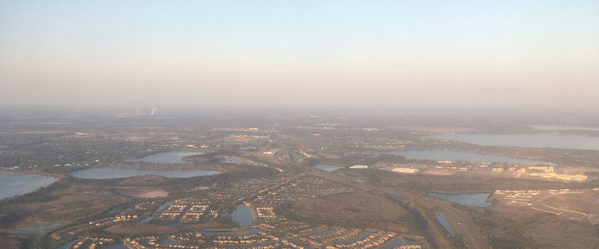 Hazy skies polluting Florida.