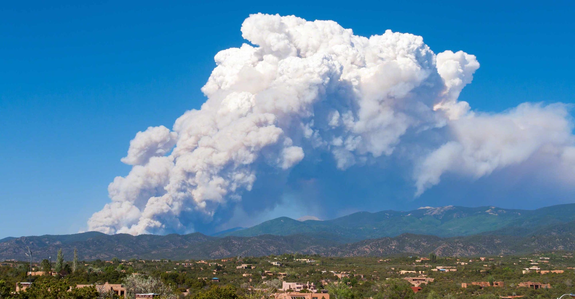 Wildfire smoke from a distance