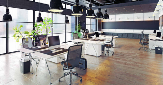 Empty office with computers