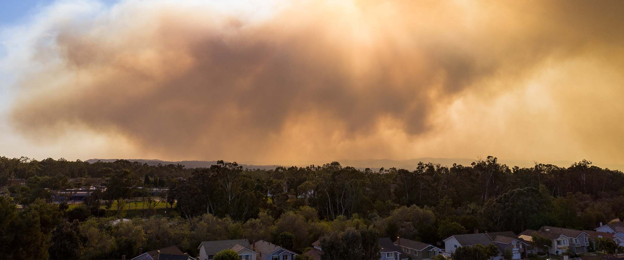 Smoke from a fire in Tustin.