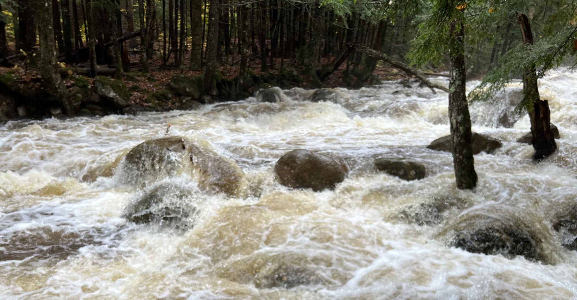 Flooding river.