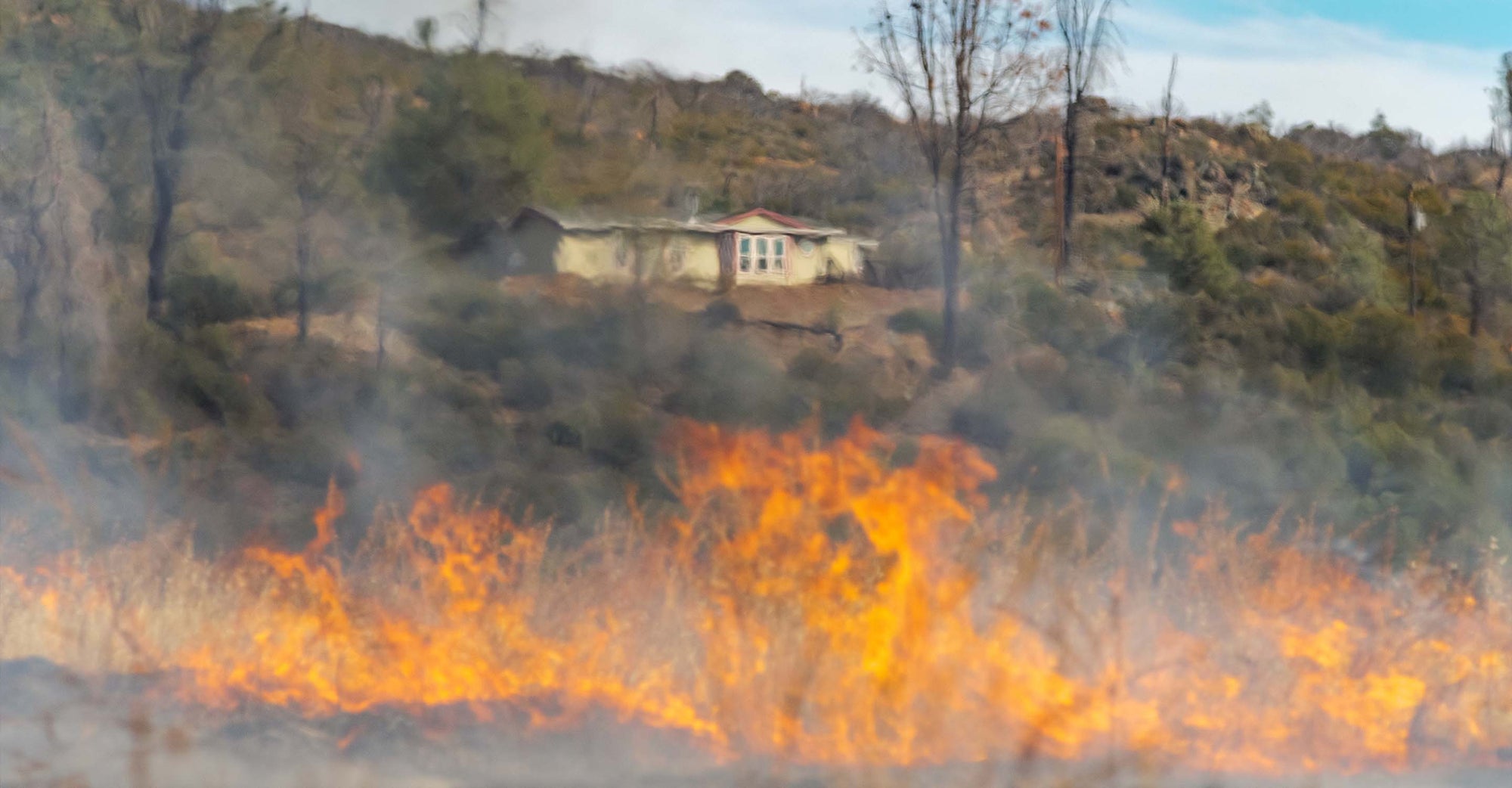 wildfire burning