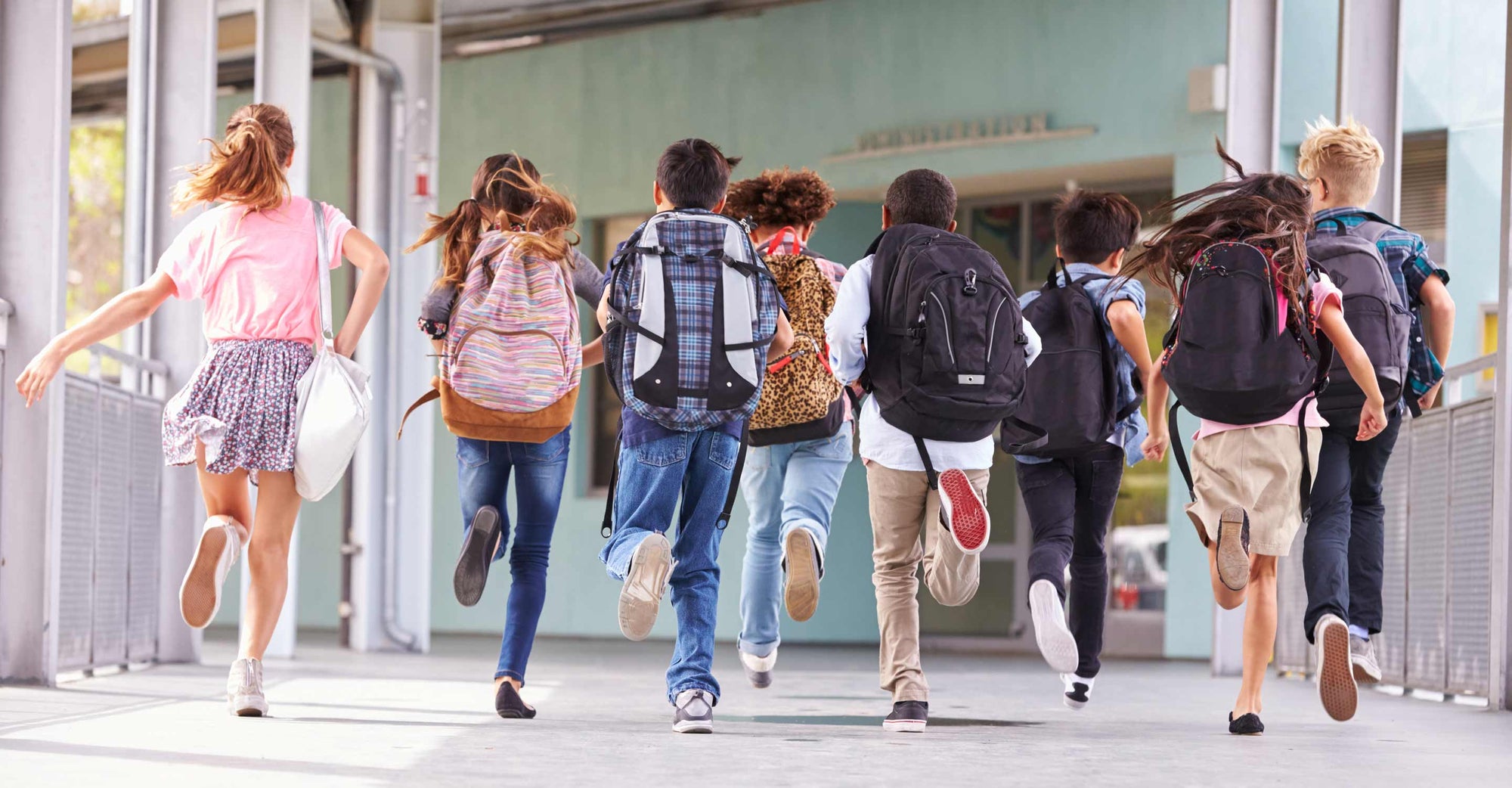 Kids heading to school