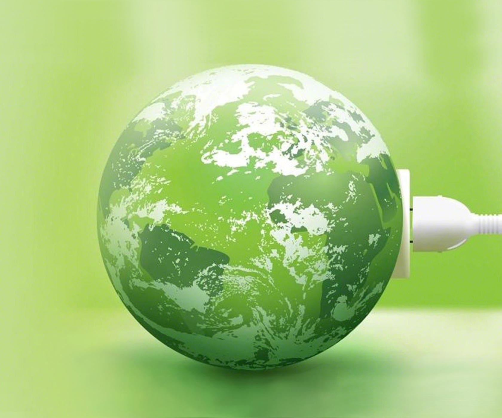 Green globe with plug